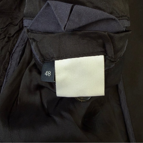 Cerruti 1881 Men Black Nylon Jacket Coat Button Pockets Outwear VTG - Picture 4 of 8